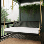 Keystone Amish Co. 5 Foot Sunburst Porch Swing Bed, Cedar Stain