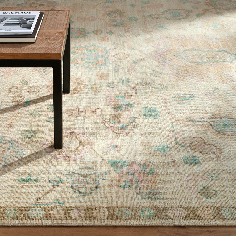 Antalya Natural / Sky Hand-Knotted Rug