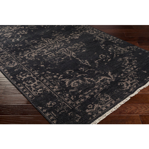 Festival Dark Charcoal Hand-Knotted Rug