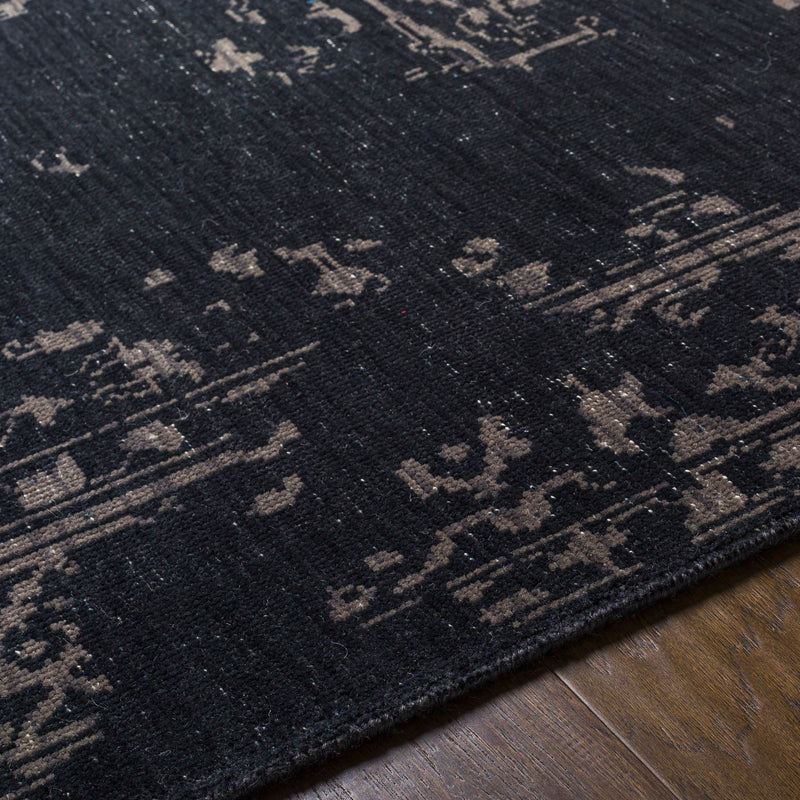 Festival Dark Charcoal Hand-Knotted Rug
