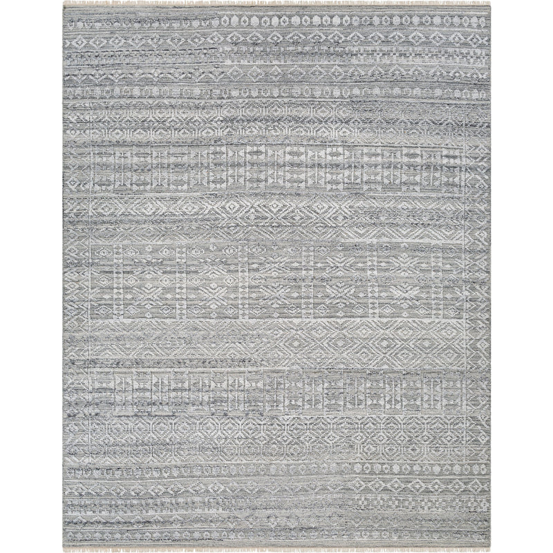 Pompei Pewter / Silver Hand-Knotted Rug
