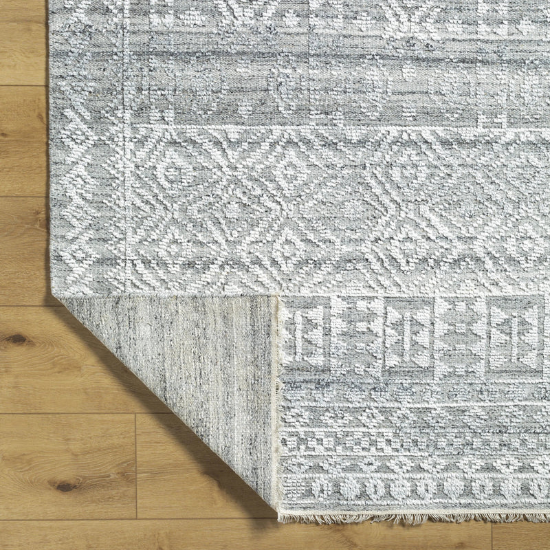 Pompei Pewter / Silver Hand-Knotted Rug