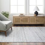 Pompei Pewter / Silver Hand-Knotted Rug