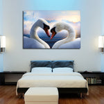 Swan Romance Wall Art