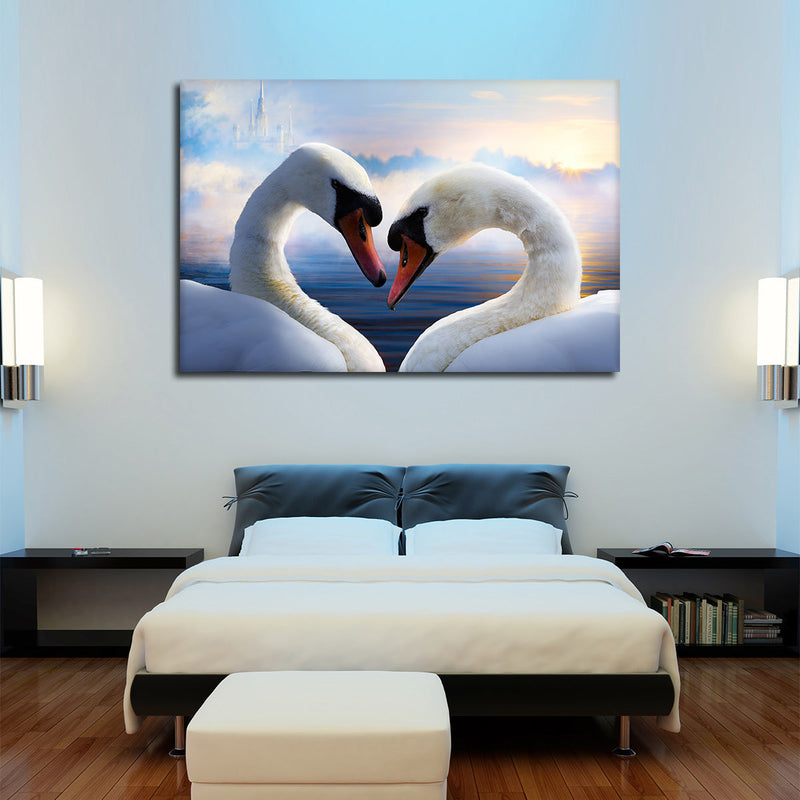 Swan Romance Wall Art