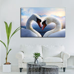 Swan Romance Wall Art
