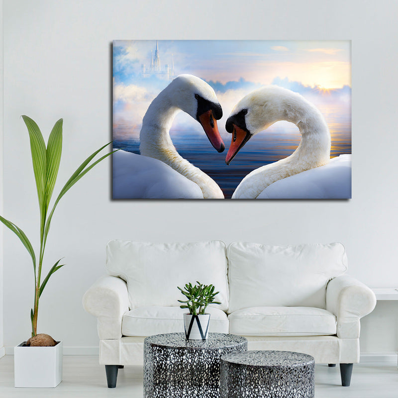 Swan Romance Wall Art