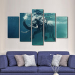Swimming Elephant Wall Art