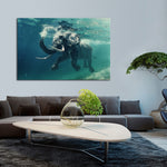 Swimming Elephant Wall Art