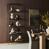 Swinton Hammered Aged Brass Bookcase