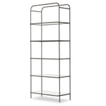 Swinton Hammered Aged Brass Bookcase