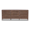 Sydney Brown Cane 9 Drawer Dresser | shipping 6/3/2025