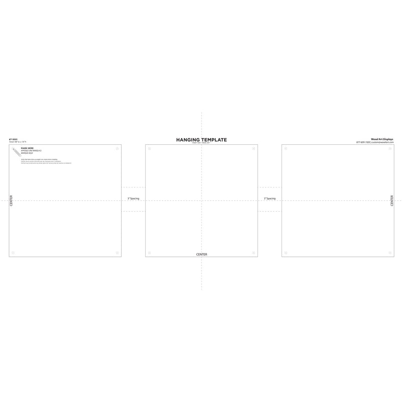 Trio: 3 Square 14" x 14" Single Panel + Magnets Frames for 12" x 12" Art (3001, 3001G)