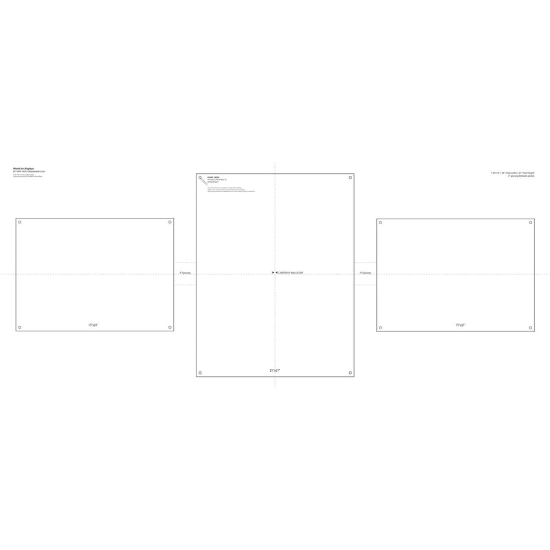 Double Panel "Triplo" Set of 3 Frames [4011D-]