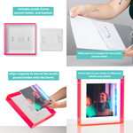Float Frame for Tabletop or Wall with Magnetic Photo Holder