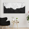 Black And White Textured Painting Canvas Wall Art