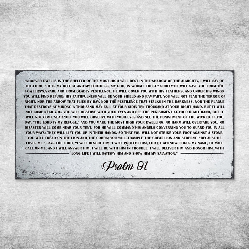 Psalm 91: 'Whoever Dwells in the Shelter of the Most High' Sign - Inspirational Christian Wall Art , Religious Decor