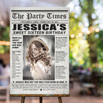 16th Birthday Newspaper Sign