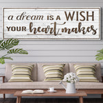 A Dream Is A Wish Your Heart Makes Sign