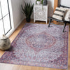 Red Cael Medallion Washable Rug