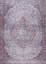 Red Cael Medallion Washable Rug