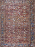 Rust Baki Tradional Washable Area Rug