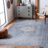 Aqua Rosman Washable Area Rug