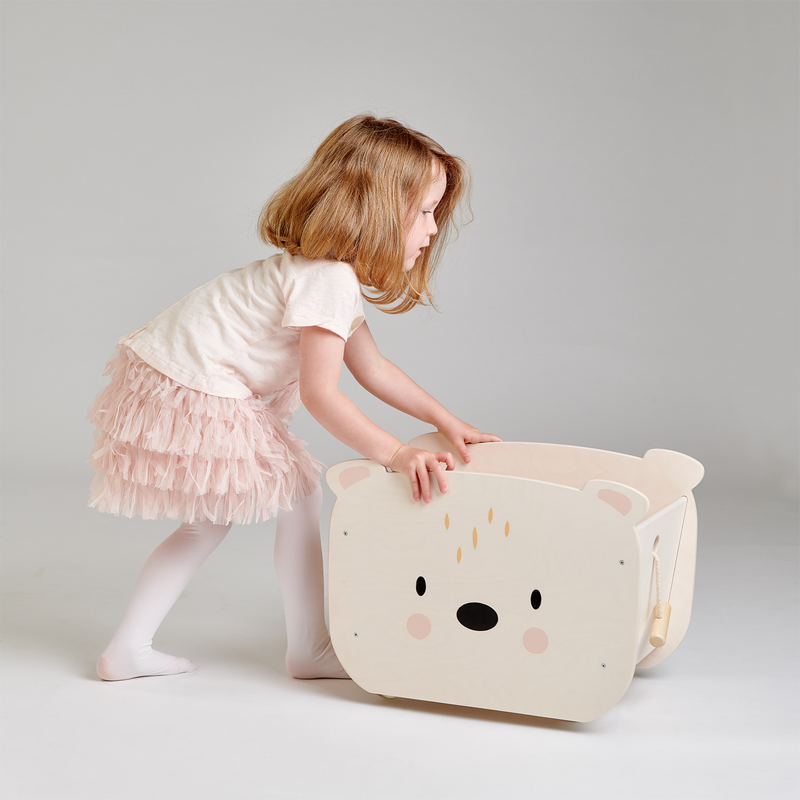 Pull Along Bear Cart