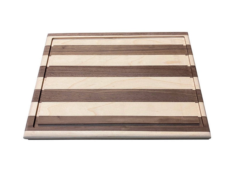 Modern Mix Walnut and Maple Side grain Cutting Board