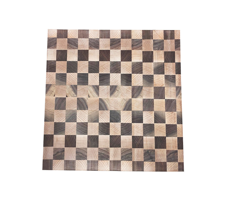 Maple and Walnut Checker End-grain Cutting Board
