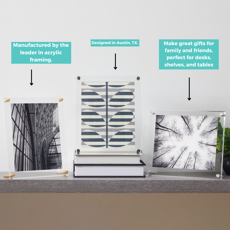Acrylic Bevel Tabletop Float Frame for 8x10" photos