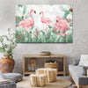 Forest Flamingo Painting Canvas Wall Art