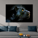 Black Panther Head Canvas Wall Art