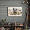 Family Moose Cabin Sign