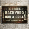 Backyard Bar And Grill Sign