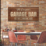 Rustic Garage Bar Wood Sign