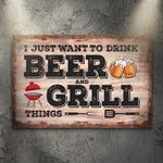 Beer And Grill Things Sign