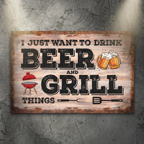 Beer And Grill Things Sign