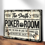 Take The Risk Poker Room Sign