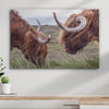 Farmhouse Highland Cow Canvas Wall Art