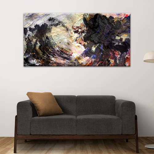 Waves Texture Abstract Painting Canvas Wall Art