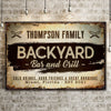 Backyard Bar And Grill Sign VIII
