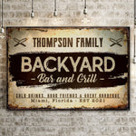 Backyard Bar And Grill Sign VIII