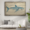 Grey Reef Shark On Wood Canvas Wall Art