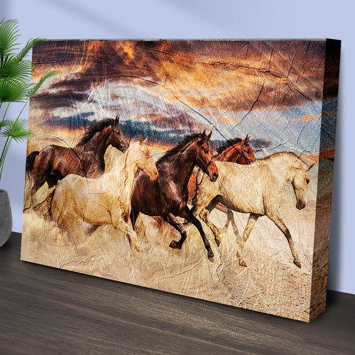 Galloping Horses Canvas Wall Art