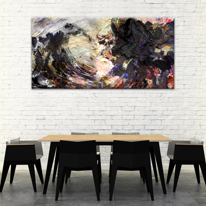Waves Texture Abstract Painting Canvas Wall Art