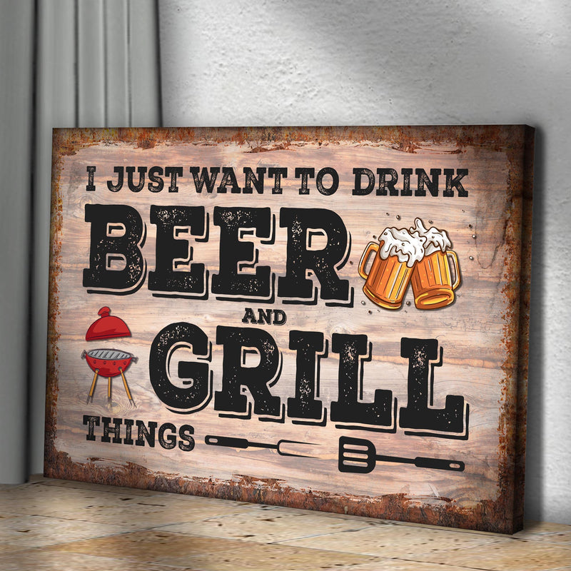Beer And Grill Things Sign