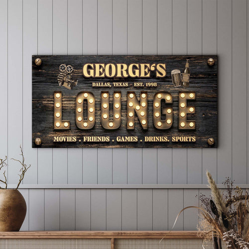 Movies, Friends Lounge Sign