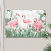 Forest Flamingo Painting Canvas Wall Art