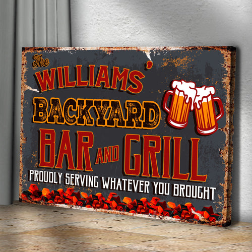 Backyard Bar And Grill Sign VII